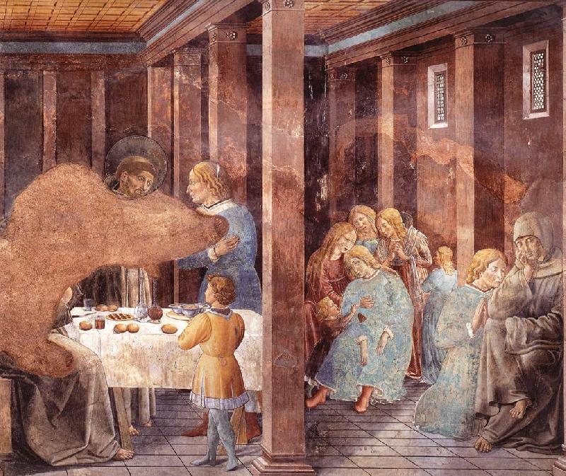 GOZZOLI, Benozzo Scenes from the Life of St Francis (Scene 8, south wall) dh Sweden oil painting art